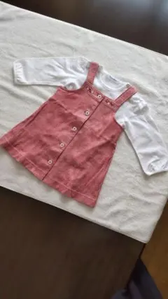 ファミリア　familiar　ジャンパースカートとシャツ　90