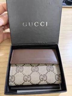 GUCCI コインケース GGパターン ブラウン・ベージュ