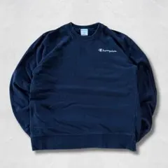 Champion スウェット L ワンポイント ブラック 刺繍ロゴ 薄手