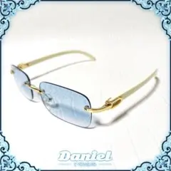 リムレス■サングラス■ゴールド×オフホワイト■ライトブルー■グラデーション■66のサムネイル