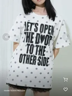 新品　sedacle girl ラインストーンバイカラーT　フリー☆のサムネイル