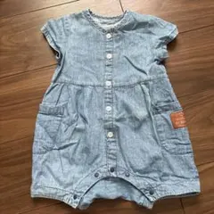 BREEZE デニム風 ロンパース 70cm