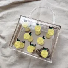 ZARA　ザラ　クリア　トート　ショルダーバッグ　レモン刺繍のサムネイル