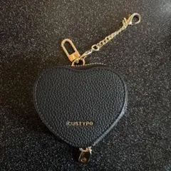 CUSTYPE ハート型 コインケース ブラック
