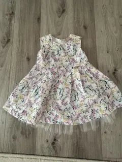 petit main 花柄チュールワンピース 80 フォーマル 女の子 春