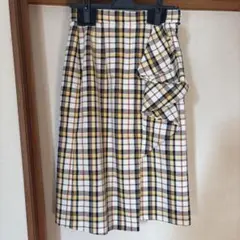 トランテアンソンデモード　チェック柄フリルスカート