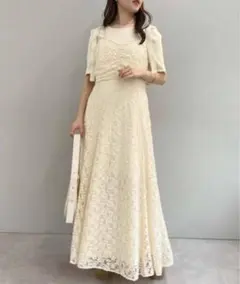 one after another NICE CLAUP 肩リボンキャミワンピ