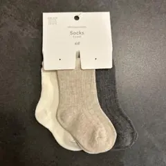 【新品未使用】H&M ベビー靴下3足 オーガニックコットン