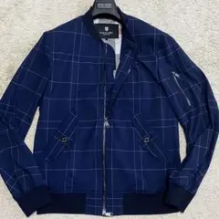 極美品 ブラックレーベルクレストブリッジ MA-1 ジャケット ブルゾン L 紺