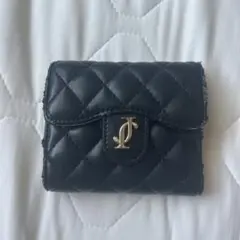 黒 キルティング 三つ折り財布 JILLSTUART