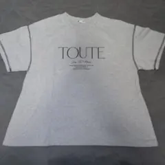 しまむら omi×taiyouコラボ ロゴプリント Tシャツ グレー 配色のサムネイル