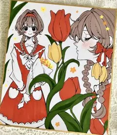 k*z様 【原画】手描き アナログ オリジナルイラスト 大色紙 - メルカリ