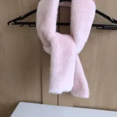 ファー 素材　スヌード ピンク　ハンドメイド