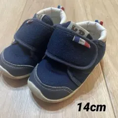 ミニハウス ネイビー シューズ 14センチ