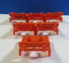 プラレール 車止め 6個セット オレンジ