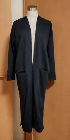 新品タグ付き　ハッシュアッシュ　紺　ロング　カーディガン　ネイビー