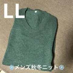 メンズ XL ニット セーター 緑 グリーン 秋冬 冬服 トップス 長袖