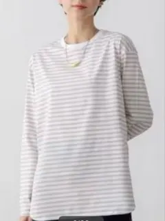 23区　【大好評素材/洗える】コットンベアジャージー ロング Tシャツ