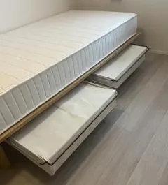 【無印】シングルベッドフレーム 引き出し付き マットレスセット