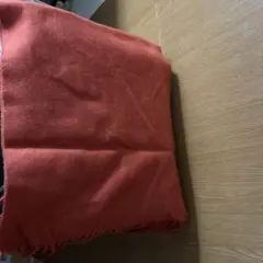 オレンジ フリンジ付きマフラー