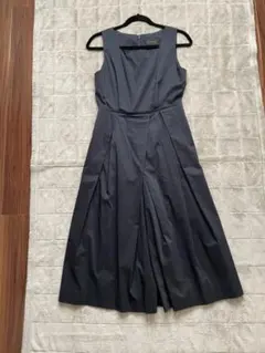 ブラック　ノースリーブ オールインワン