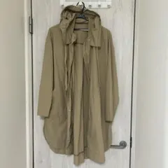 ZARA フード付きベージュロングコートxs