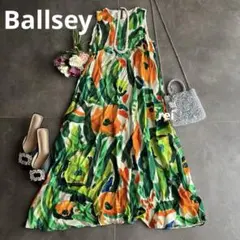 美品☆Ballsey プラッドリーフプリント カシュクールワンピース