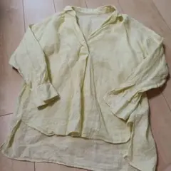 値下げ ロペ リネン イエローブラウス М