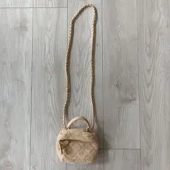 ザッカボックス　スウェード キルティング バニティポシェット