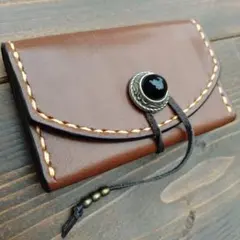 栃木レザー❗️レザーコインケース　ネイティブ仕様 【ハンドメイド品】