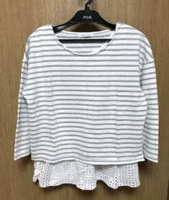 ローリーズファーム レイヤード2Pボーダープルオーバー