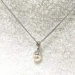 TASAKI 田崎真珠 あこや本真珠 一粒ネックレス シルバー925 상태매우좋음