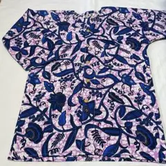Ｍサイズ　鯉口シャツ　ダボシャツ　アフリカン柄　祭り着　ハンドメイド　巴屋