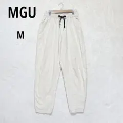 MGU テーパードパンツ M アイボリー ウエストゴム カジュアル 無地