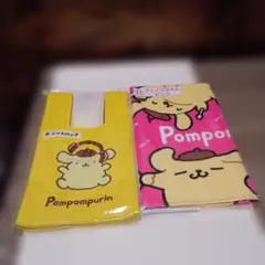 ポムポムプリン ニットバッグ フェイスタオル セット