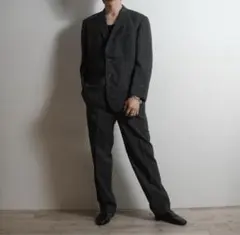 vintage セットアップスーツ メランジ ダークグレー/U215