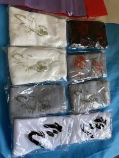湯たび　8足　ふ織袋3枚　セット
