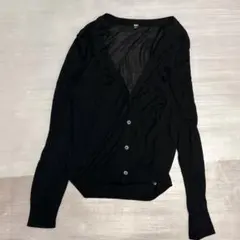 ユニクロ　薄手　ブラックVネックカーディガン　春夏