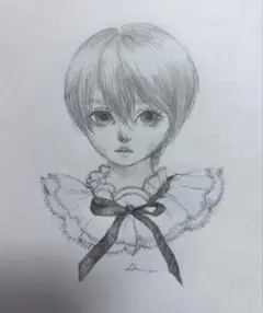 オリジナルイラスト 手描き アナログ原画 美少年 ドール