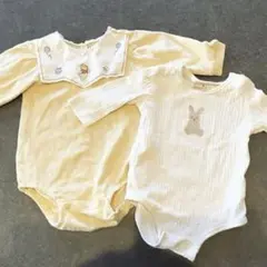 ロンパースセットpetit mainうさぎ・Cottoli プーさん