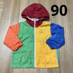 最終処分価格・美品・ミキハウス　ジャンパー　カラフル　ウィンドブレーカー　90