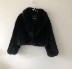 ZARA 黒 フェイクファーコート