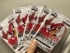 交渉可ワンピースラウンドワンカードプロモーションパック未開封パックステッカー5枚