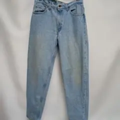 W34.古着ジーンズLevisリーバイス550テ一パードUSA薄紺デニム90s