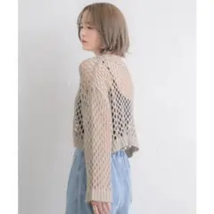 アソートメッシュNTPO ラメニットトップス