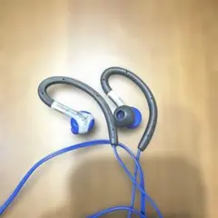 有線式スポーツイヤホン JVC イヤーフック 青色