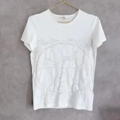 HERMÈS エルメス ゴルチェ期 カレージュ 馬車 Hロゴ 半袖Tシャツのサムネイル