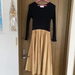 SIMPLICITÉ ロングワンピース 黒・ベージュ