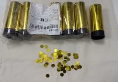 新品5本＋使用済1本おまけ　ゴールド　紙吹雪・コンフェッティシャワー