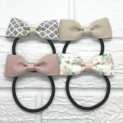 【138】ハンドメイド　グログランリボンのヘアゴム